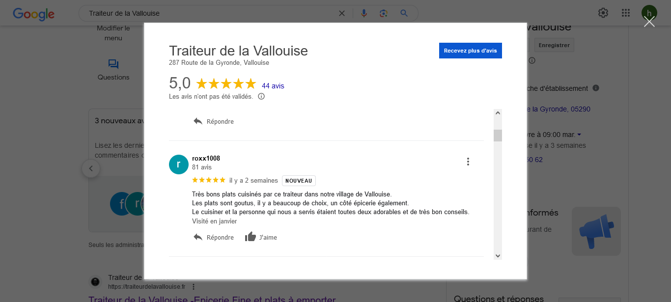 Screenshot 2024-01-29 at 16-34-18 Traiteur de la Vallouise - Recherche Google