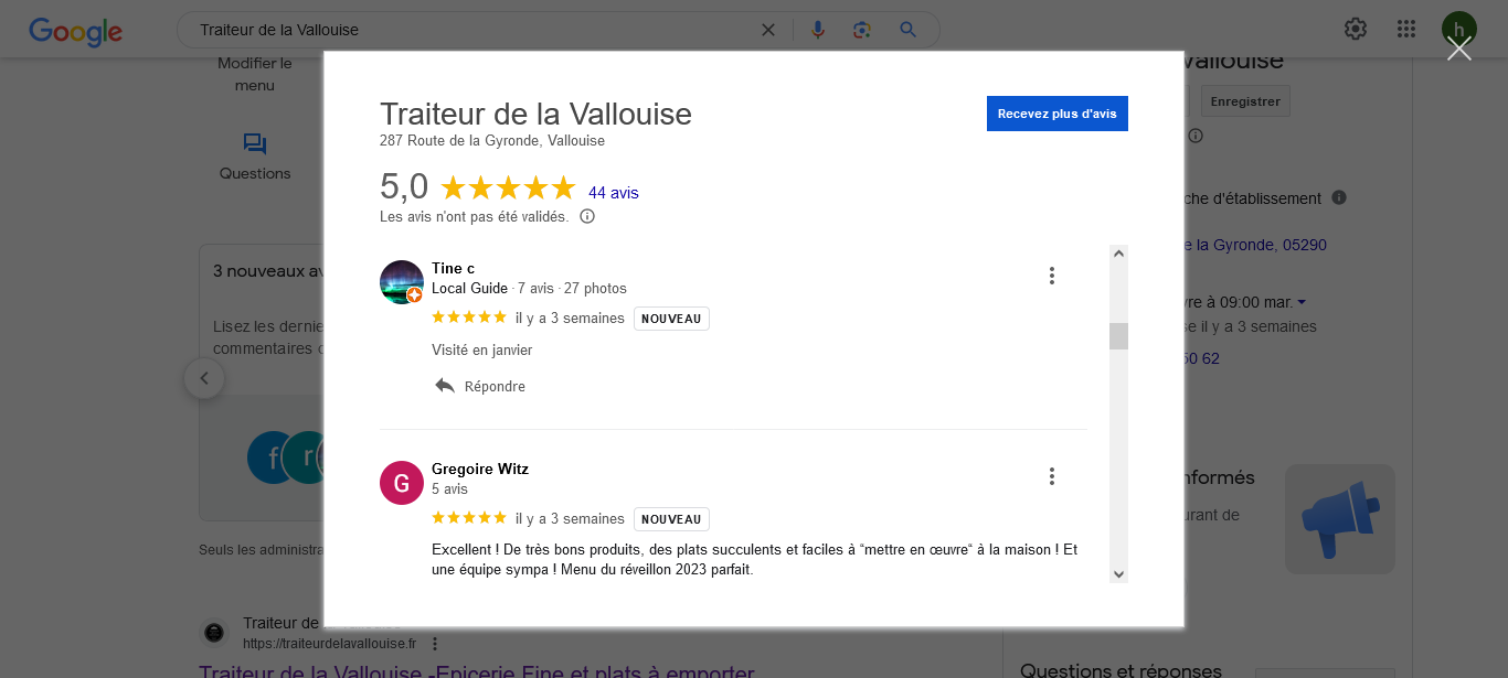 Screenshot 2024-01-29 at 16-34-40 Traiteur de la Vallouise - Recherche Google